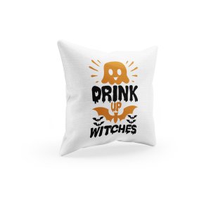 Drink up, Bat-Halloween Theme Pillow Covers (Pack Of 2)