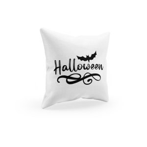 Halloween - text illustration graphic -Halloween Theme Pillow Covers (Pack Of 2)