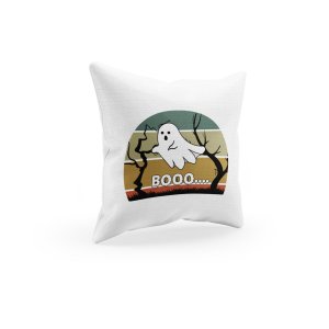 BOO.....-Flying Ghost-Halloween Theme Pillow Covers (Pack Of 2)