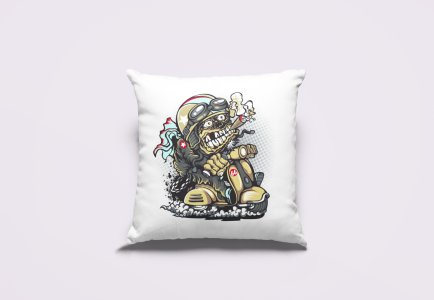 Demon Puffing Cigarette-Printed Pillow Covers(Pack Of 2)