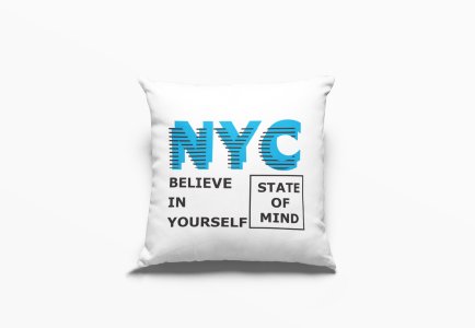 NYC- Believe in Yourself -Printed Pillow Covers (Pack Of 2)