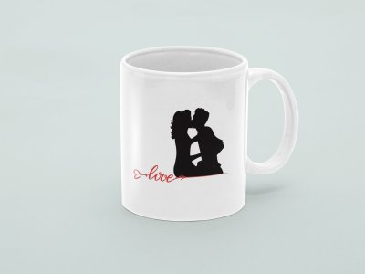 Cute Couple Kissing - Printed Coffee Mugs For Valentines Day