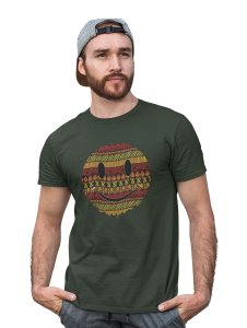 Colourful Patterns in Smiley Emoji Printed T-shirt (Green) - Clothes for Emoji Lovers - Suitable for Fun Events - Foremost Gifting Material for Your Friends and Close Ones