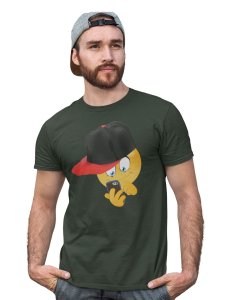 Holding a Mobile Emoji T-shirt (Green) - Clothes for Emoji Lovers - Suitable for Fun Events - Foremost Gifting Material for Your Friends and Close Ones