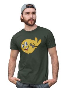 Happy Emoji Removing Glasses T-shirt (Green) - Clothes for Emoji Lovers - Suitable for Fun Events - Foremost Gifting Material for Your Friends and Close Ones