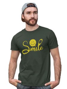 Smile Please Emoji Printed T-shirt (Green) - Clothes for Emoji Lovers - Suitable for Fun Events - Foremost Gifting Material for Your Friends and Close Ones