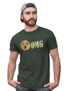 Shocked Emoji Printed T-shirt (Green) - Clothes for Emoji Lovers - Suitable for Fun Events - Foremost Gifting Material for Your Friends and Close Ones