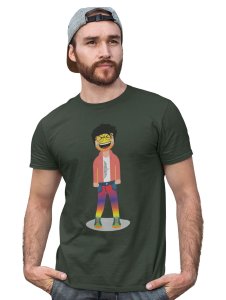 A Young Laughing Emoji Boy Printed T-shirt (Green) - Clothes for Emoji Lovers - Suitable for Fun Events - Foremost Gifting Material for Your Friends and Close Ones