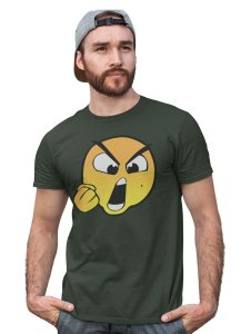 Open Mouth Angry Emoji T-shirt (Green) - Clothes for Emoji Lovers - Suitable for Fun Events - Foremost Gifting Material for Your Friends and Close Ones