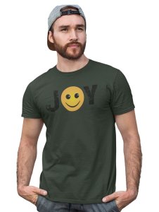 Joy Written in Text T-shirt (Green) - Clothes for Emoji Lovers - Suitable for Fun Events - Foremost Gifting Material for Your Friends and Close Ones