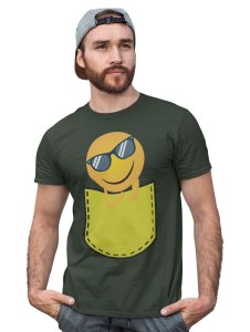 Chilling Emoji T-shirt (Green) - Clothes for Emoji Lovers - Suitable for Fun Events - Foremost Gifting Material for Your Friends and Close Ones