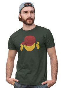 Eyes Covered with Cap Emoji T-shirt (Green) - Clothes for Emoji Lovers -Foremost Gifting Material for Your Friends and Close Ones