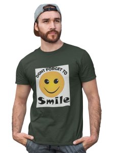 Don't Forget to Smile Emoji T-shirt (Green) - Clothes for Emoji Lovers -Foremost Gifting Material for Your Friends and Close Ones