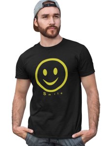 Simple Smile -Yellowish Outline Printed T-shirt - Clothes for Emoji Lovers - Suitable for Fun Events - Foremost Gifting Material for Your Friends and Close Ones