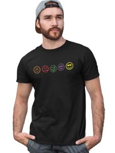 Five Colour Shaded Shapes Emojis T-shirt - Clothes for Emoji Lovers - Suitable for Fun Events - Foremost Gifting Material for Your Friends and Close Ones