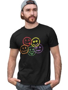 Scribbled Five different Emojis T-shirt - Clothes for Emoji Lovers - Suitable for Fun Events - Foremost Gifting Material for Your Friends and Close Ones