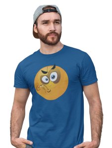 Angry Emoji T-shirt (Blue) - Clothes for Emoji Lovers - Suitable for Fun Events - Foremost Gifting Material for Your Friends and Close Ones