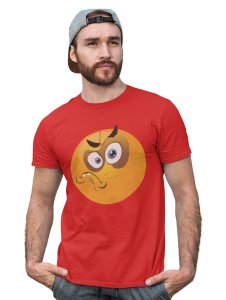 Angry Emoji T-shirt (Red) - Clothes for Emoji Lovers - Foremost Gifting Material for Your Friends and Close Ones