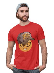 Rabbit Teeth with a Cap Emoji T-shirt (Red) - Clothes for Emoji Lovers - Foremost Gifting Material for Your Friends and Close Ones