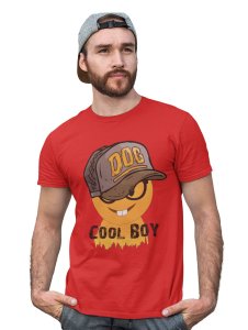 Cool Boy with Two Rabbit Teeth Emoji T-shirt (Red) - Clothes for Emoji Lovers - Foremost Gifting Material for Your Friends and Close Ones