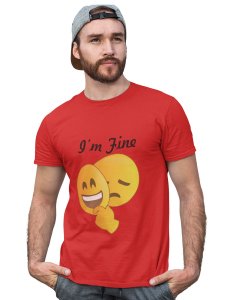 Hidden Feeling Emoji T-shirt (Red) - Clothes for Emoji Lovers - Foremost Gifting Material for Your Friends and Close Ones