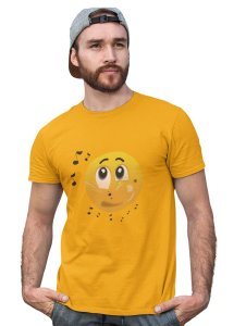 Remembering Music with an Emotional Face Emoji T-shirt (Yellow) - Clothes for Emoji Lovers - Suitable for Fun Events - Foremost Gifting Material for Your Friends and Close Ones