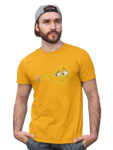 A Cup of Tea for Me Printed T-shirt (Yellow) - Clothes for Emoji Lovers - Suitable for Fun Events - Foremost Gifting Material for Your Friends and Close Ones