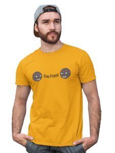Emo Friend Emoji Printed T-shirt (Yellow) - Clothes for Emoji Lovers - Suitable for Fun Events - Foremost Gifting Material for Your Friends and Close Ones