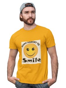 Don't Forget to Smile Emoji T-shirt (Yellow) - Clothes for Emoji Lovers - Suitable for Fun Events - Foremost Gifting Material for Your Friends and Close Ones