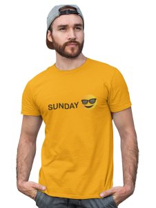 Sunday Look Emoji T-shirt (Yellow) - Clothes for Emoji Lovers - Suitable for Fun Events - Foremost Gifting Material for Your Friends and Close Ones