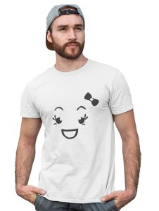 Pretty Girl Emoji T-shirt (White) - Clothes for Emoji Lovers - Suitable for Fun Events - Foremost Gifting Material for Your Friends and Close Ones
