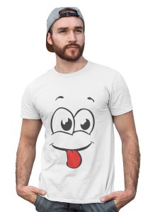 Baby Tongue Emoji T-shirt (White) - Clothes for Emoji Lovers -Foremost Gifting Material for Your Friends and Close Ones