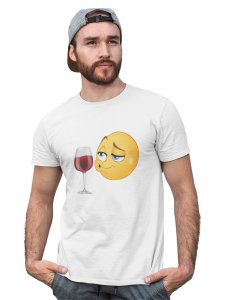 Whisky is Risky Emoji T-shirt (White) - Clothes for Emoji Lovers -Foremost Gifting Material for Your Friends and Close Ones