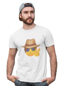 Say Cheese Printed Emoji T-shirt (White) - Clothes for Emoji Lovers -Foremost Gifting Material for Your Friends and Close Ones