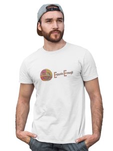 Ethnic Emoji with Patterns Printed T-shirt (White) - Clothes for Emoji Lovers -Foremost Gifting Material for Your Friends and Close Ones