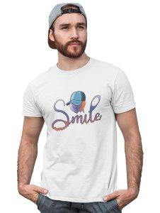 Scary Smile Emoji Printed T-shirt (White) - Clothes for Emoji Lovers -Foremost Gifting Material for Your Friends and Close Ones
