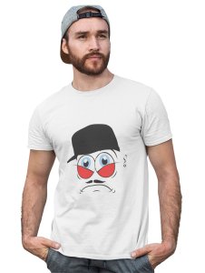 Charlie Chaplin Emoji T-shirt (White) -Foremost Gifting Material for Your Friends and Close Ones