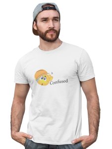 Engineer Confused Emoji T-shirt (White) - Clothes for Emoji Lovers -Foremost Gifting Material for Your Friends and Close Ones