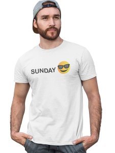 Sunday Look Emoji T-shirt (White) - Clothes for Emoji Lovers -Foremost Gifting Material for Your Friends and Close Ones