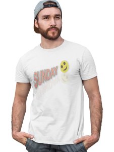 Sunday Funday Emoji T-shirt (White) - Clothes for Emoji Lovers -Foremost Gifting Material for Your Friends and Close Ones