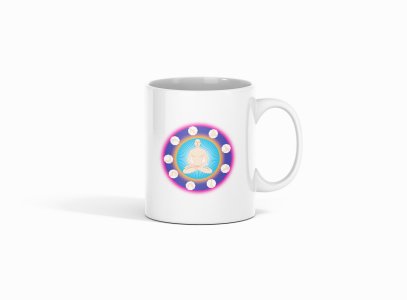 A Man Is Sitting Without Clothes, Surrounded By Many Peoples - Printed Coffee Mugs For Yoga Lovers