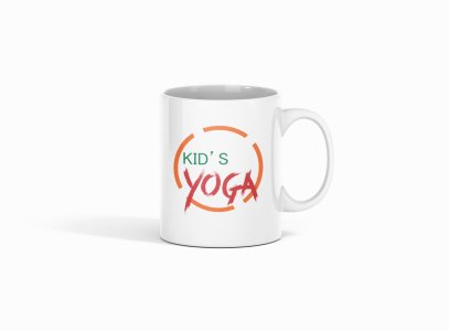 Kid's Yoga Text - Printed Coffee Mugs For Yoga Lovers