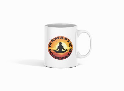 Namaste Text - Printed Coffee Mugs For Yoga Lovers