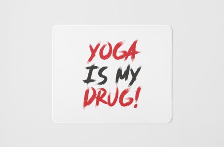 Yoga, painted text - yoga themed mousepads