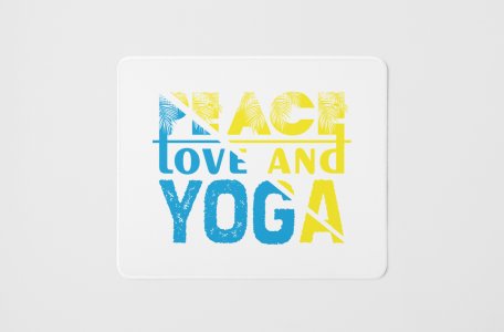 Peace and love - yoga themed mousepads