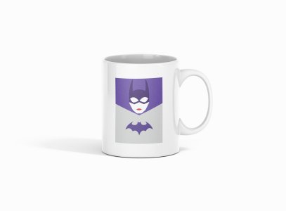 Batwoman (BG Violet) - animation themed printed ceramic white coffee and tea mugs/ cups for animation lovers