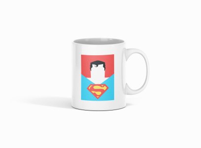 Superman - animation themed printed ceramic white coffee and tea mugs/ cups for animation lovers