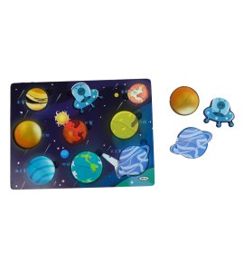 Planets based wooden multicolour puzzle game/ riddle game set specially made for kids