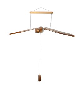 Wooden glossy hanging sparrow chime for home and balcony decor