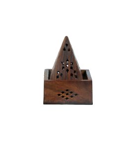 Wooden triangular peak cap shaped moti dhup stand / Agarbatti stand / agarbatti holder for home and mandir